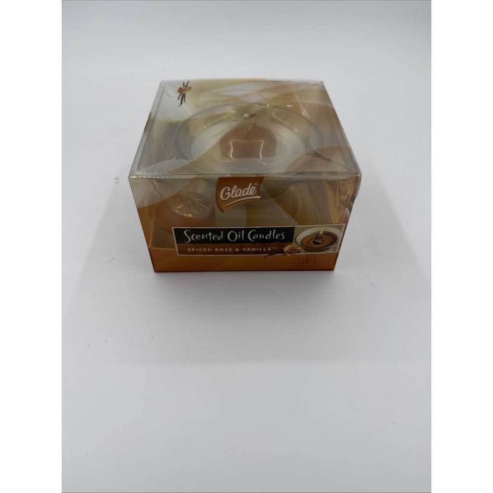 Glade Scented Oil Candles Spiced Rose & Vanilla 1 Holder 2 Refills Home